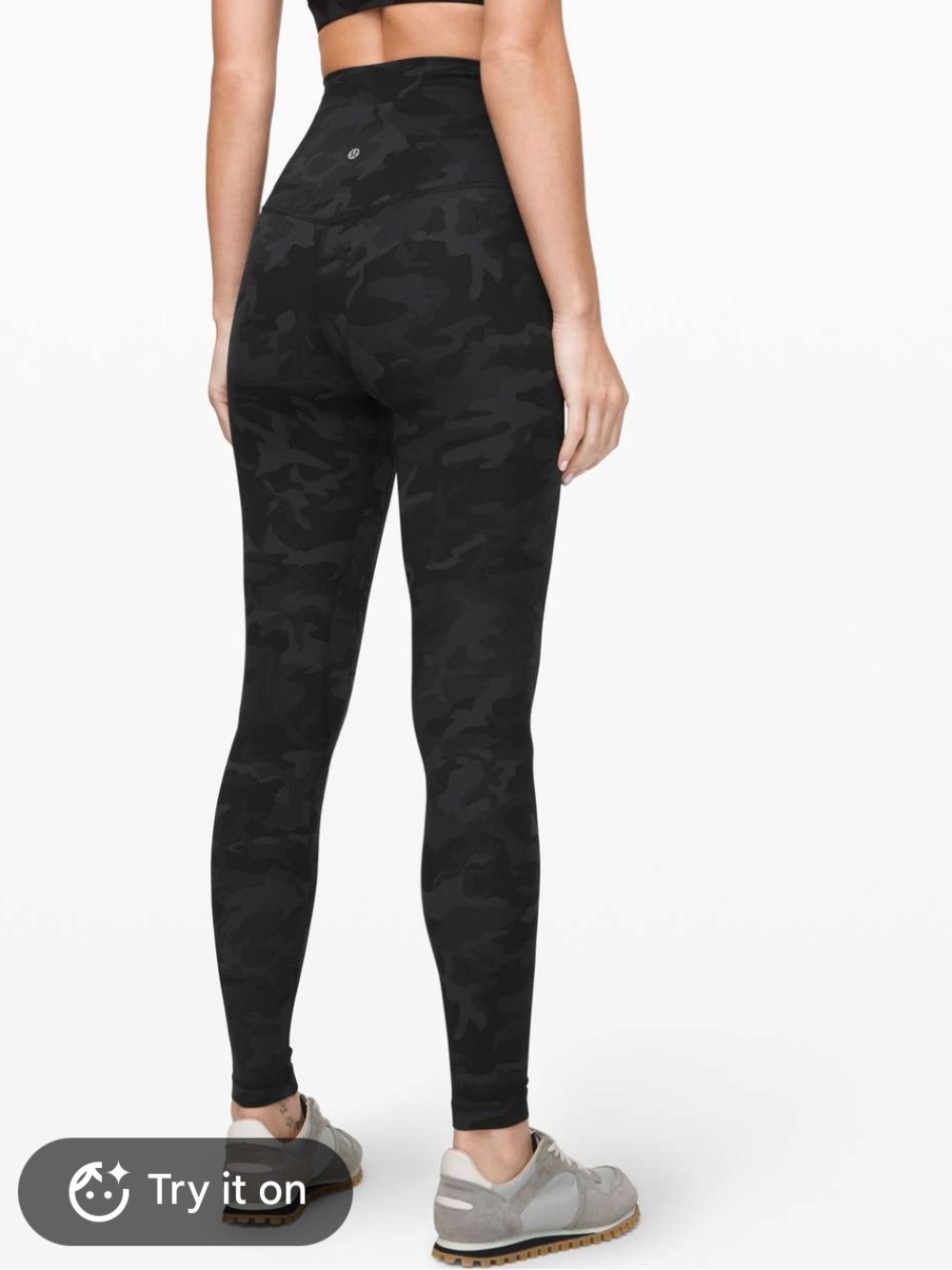 Lululemon Align High Rise Crop Leggings 23” Gray Camo Size 4